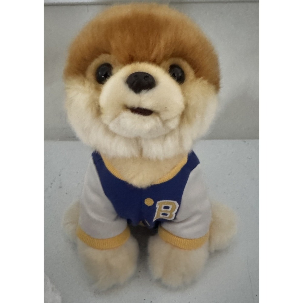 GUND Boo, The World's Cutest Dog: Pomeranian Plush in Varsity Jacket Blue Japan
